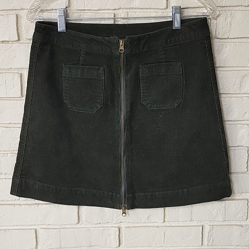 Women's Simply Noelle Green Corduroy Skirt Size Small